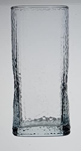 JF- Textured Indent Drinking Glass, 18oz Set of 6