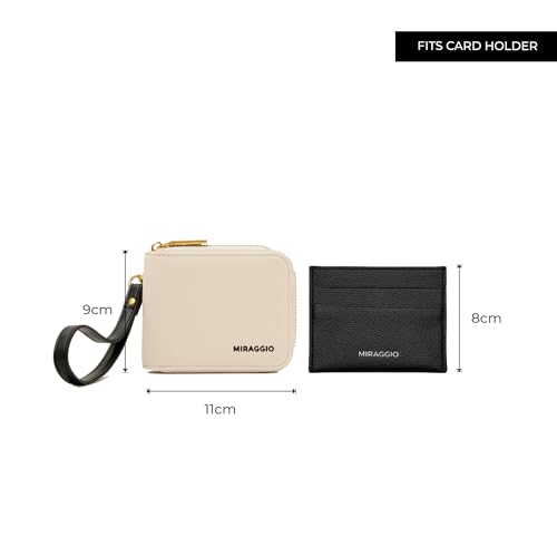 Image of Miraggio Cody Wallet with Detachable Wristlet | One Main Compartments | 6 Card Slots | Women Wallets | Gift Items for Women (Ivory)
