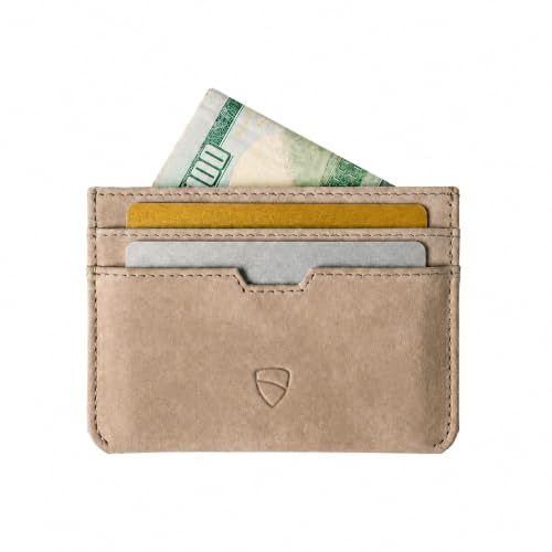 Image of Vaultskin MOORGATE Slim Card Holder - Minimalist Leather Wallet with RFID Blocking, Front Pocket Credit Card Case for Men & Women