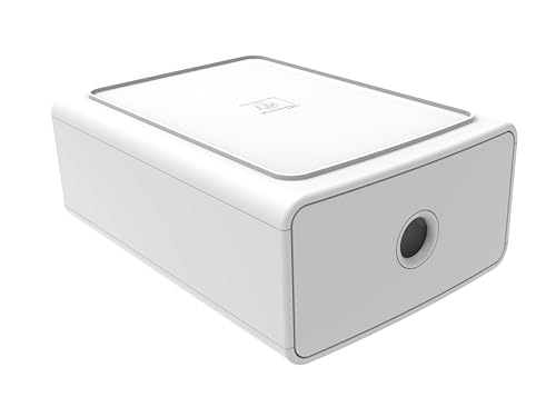 Exacompta - Art.-Nr. 315413D – 1 Ordnungsmodul Tiny Box 1 Schublade Autentik übereinander – Außenmaße: Tiefe 19 x Breite 26,5 x Höhe 10 cm – Weiß