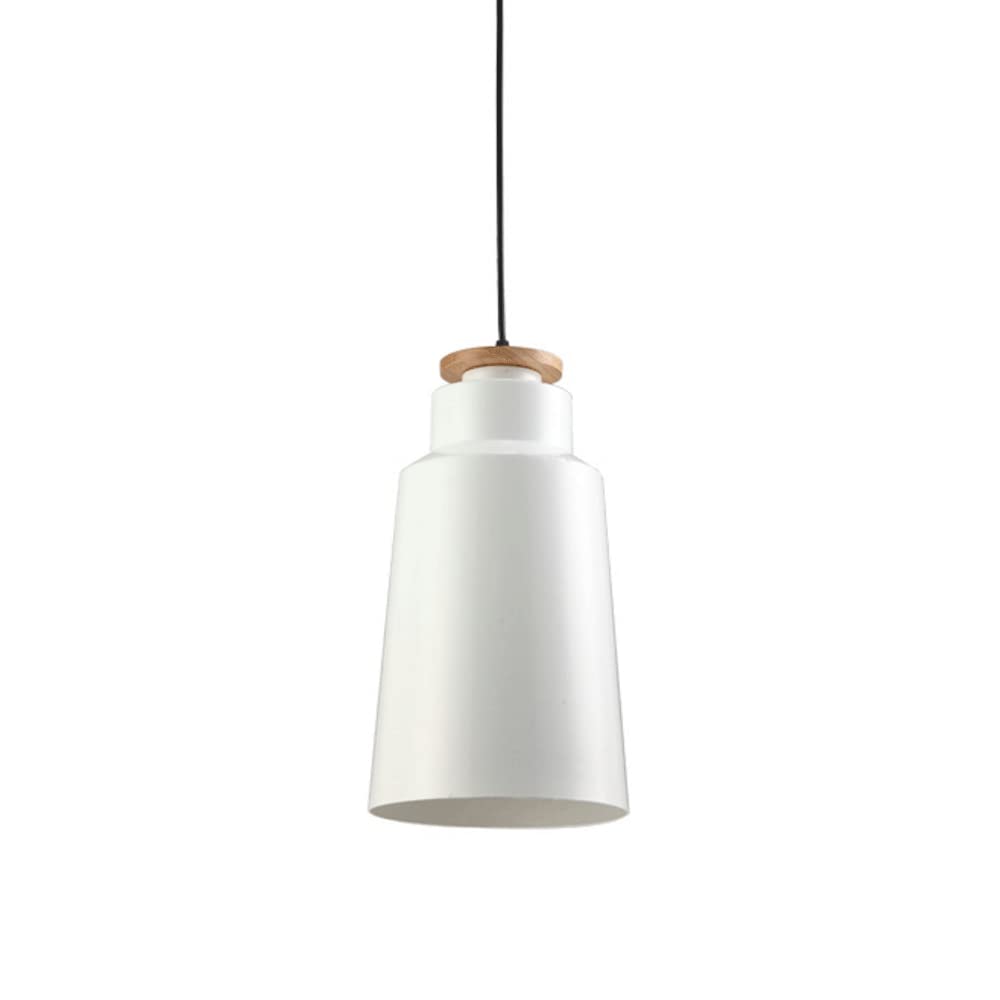 Lampe suspendue en fer forgé rétro noir et blanc culot E27 pour décoration de table de restaurant