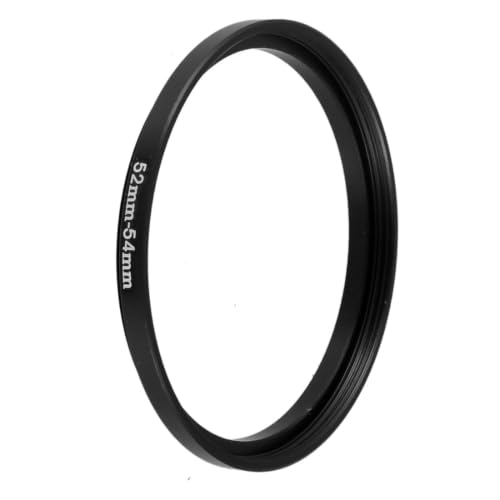 Adaptador de anillo de filtro uxcell de 52 mm a 54 mm, aluminio, adaptador de anillo de filtro paso ascendente para cámaras DSLR Nikon, Sony y Olympus miniatura 4