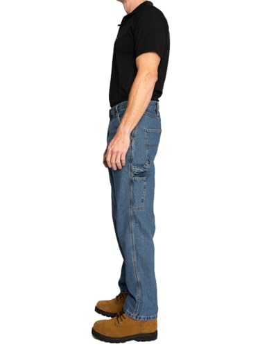 Image of FULL BLUE Carpenter Denim Jeans, Relaxed Fit, Utility Pocket & Hammer Loop