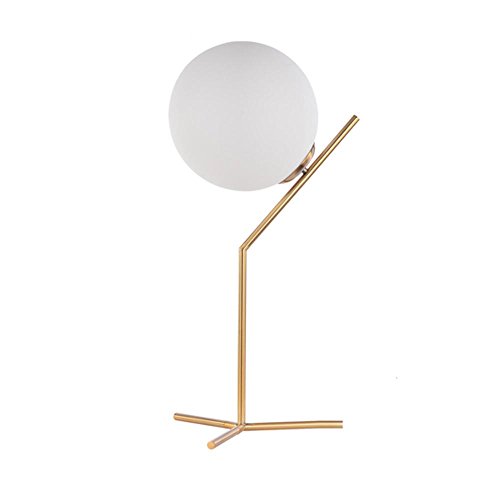 Preisvergleich Produktbild Nordisch Einfach Postmodern Kugelglas LED Tischleuchte Kreativ Mode Schreibtischlampen Persönlichkeit Leselicht Warmes Schlafzimmer Dekoration Nachttisch Nacht Lichter