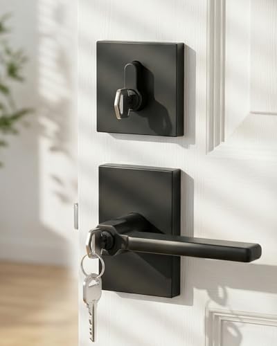 Goldenwarm Black Front Door Lock Set with Deadbolt