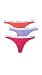 Calvin Klein Women's Carousel Thong Panty, Pack of Three, Flourish/Impression/Entice, Large