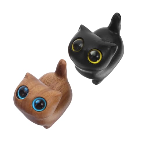 Figurines de chaton en bois sculpté : le cadeau décoratif idéal pour les amoureux de chats