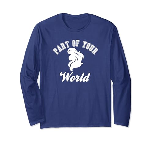 T-shirt Disney La Petite Sirène manches longues imprimé graphique collegiate original