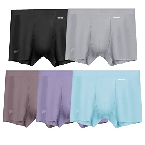 Premium Men's Naked Feeling Air Micro Modal Boxer Briefs 3" - 3X Softer Than Cotton - Snug-Fit Athleisure Trunks