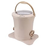 Compact Spin Dryer, 2500RPM Non Electric Manual Clothes Dryer with Detachable Basket, Portable for Camping, Apartments, RV, School, Dorm (Apricot)