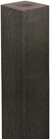 Amazon 玄関門柱 柱 凹凸木目模様 人工木材 デザインポール ダーク 鉄芯300mm付 H1600 90角柱 フェンス デザイン柱 フェンス 垣