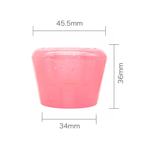Hoite 2-teiliges Set mit Zehenstoppern für Rollschuhe, universeller Zehenstopper aus PU-Gummi mit Schrauben für Rollschuhe (transparentes Pink)