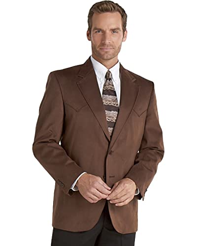 Circle S Men's Microsuede Sport Coat Reg, Tall Chestnut 46 R
