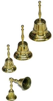 Juego de 5 campanas de bronce macizo con mango