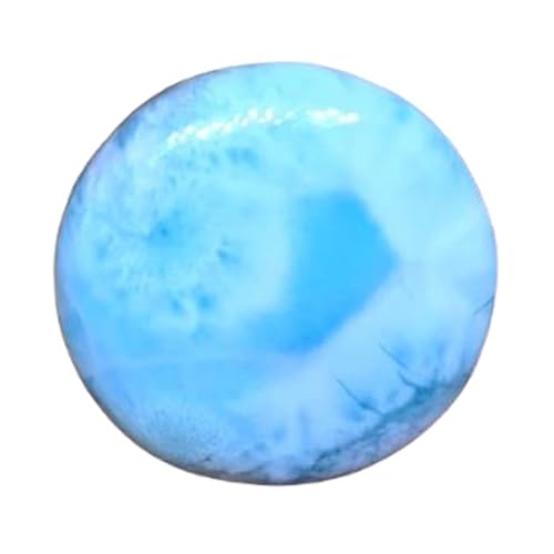 Pierre précieuse larimar cabochon 20x4mm d'une élégance rare