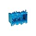 Carlon 5-3/4 in. PVC 3 Gang Outlet Box Blue Rectangle