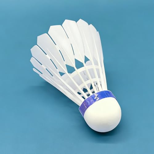 Mamiko Biomimetic Badminton Birdies 12 PCS,Nylon Badminton Shuttlecocks with Stability Durability for Baseball Batting Practice Training,Medium Speed Birdie Balls for Backyards Indoor Outdoor Sports