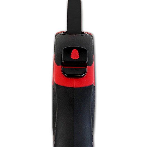 Kong Rollleine Hund 5m – Ausziehbare Hundeleine Größe L für große Hunde bis 50kg – mit Softgriff & reflektierendem Gurt – robuste automatische Leine mit Bremse & Lock System, Schwarz