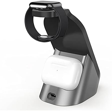 Miniatura 3 de BoxWave Cargador compatible con Huawei Mate 40 Pro - Soporte compacto inalámbrico multicarga (10W), auriculares inalámbricos Qi Stand Charger Watch