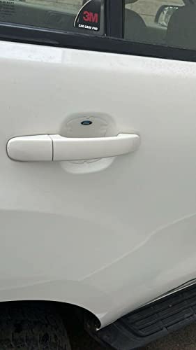 Image of BFRC 3D Gel Finish Car Door Transparent Handle Cup Scratch Guard Sticker Universal for Specific Brand (Pack of 4) (MRDRVAR) (Ford)