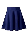 Hvididan Royal Blue Skirt for Girls,Size 10-12 Uniform Pleated Skater Skirts Kids Casual Mini Flare Plain