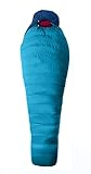 Cálido saco, muy optimizado anatómicamente para mujer, con relleno esponjoso hecho de 100% poliéster; bolsillo interior; cuello difusor y capucha para calidez extra, rango de temp. 8,9 °c a -36,9 °c