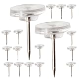 GLEAVI Chinchetas Transparentes para Pared 50 Unidades, Tachuelas Redondas de Cabeza Plana para Tableros de Corcho y Anuncios, Accesorios Multifunción para Oficina y Hogar