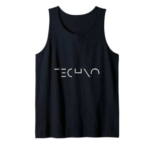 Techno Music - Diseño minimalista para DJ rave, festival Camiseta sin Mangas