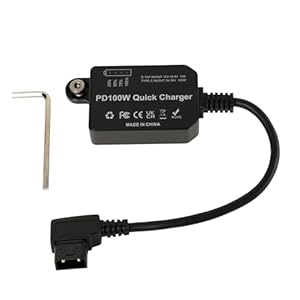 HangTon Adaptateur d'alimentation D-Tap vers USB-C, PD 100 W 5/9/12/20 V pour appareil photo Canon Sony LUMIX, moteur de mise au point, moniteur, téléphone, ordinateur portable, batterie V-Mount