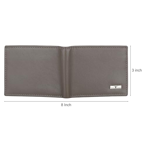 Image of URBAN FOREST Fred Aniline Taupe Leather Wallet for Men