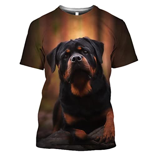 T-shirt Rottweiler coupe 4XL ample résolvant le manque d'espace