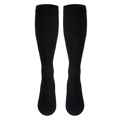 Image of Truform Compression Socks, 15-20 mmHg, Knit Women's Dress Socks, Knee High Over Calf Length