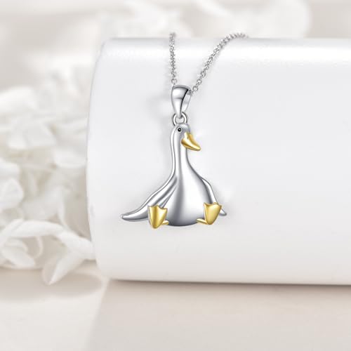 Goose Necklace Sterling Silver Goose Pendant Jewelry Gifts for Women4