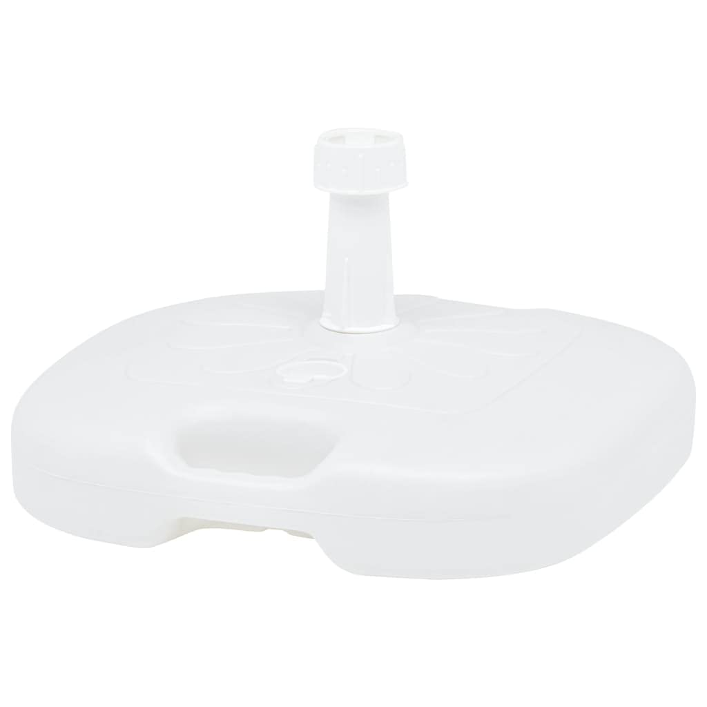 Générique Okrągła podstawka pod parasol, 16 l, biała, podstawa z tworzywa sztucznego, do ogrodu i tarasu, stabilny i trwały stojak na parasol, nowoczesny design dekoracyjny