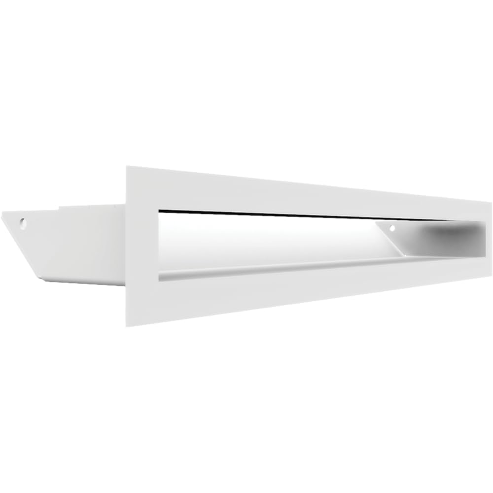 Grille de ventilation LUFT 6x40 blanc Slim encastrable pour hotte