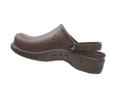 Natural Uniforms Ultralite Women's Clogs with Strap (Size 9, Chocolate)