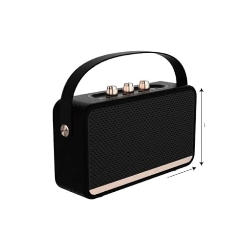 ZHJOPP Altavoz Bluetooth Retro, Graves Profundos, Altavoz inalámbrico portátil de Escritorio, Adecuado para acampadas al Aire Libre y reuniones Familiares.