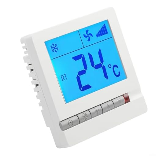 Honseadek Termostato digital controlador de temperatura con pantalla LCD, para sistemas centrales de aire acondicionado de bobina de ventilador, control de clima eficiente de energía