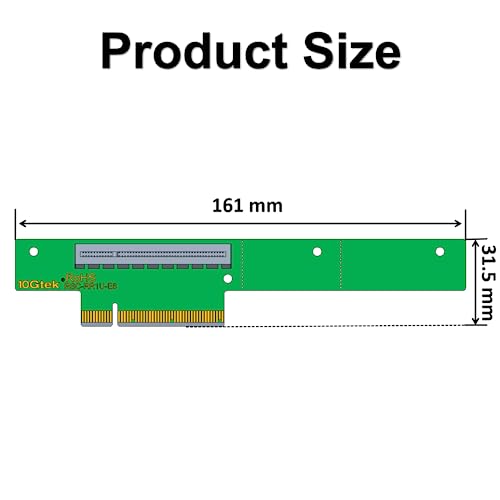 PCI- Express 8X Riser Card 270-Degree R-Angle Riser Adapter Card for 1U, Compatible with Supermicro RSC-RR1U-E8