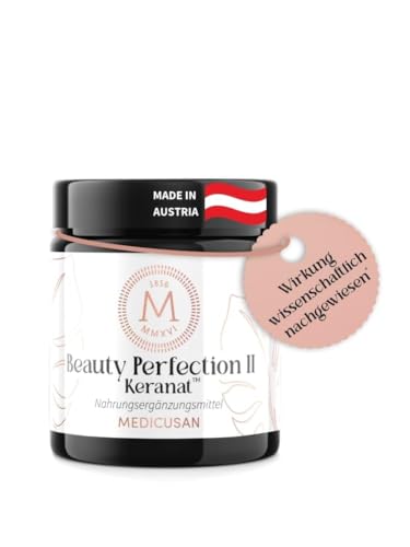 Medicusan Beauty Perfection II gegen Haarausfall, 300g Keranat™ Komplex mit Hirse, Rosmarinblatt, glutenfreiem Weizen & Sonnenblumenkernöl, 165mg Linolsäure, 3mg Miliacin, 0.3mg Ceramide, 1 Stk./Tag