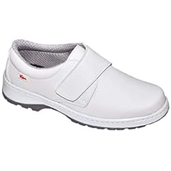Playeras Para Uniformes De Trabajo DIAN Milan-SCL Liso Color Blanco Talla 39, Zapato de Trabajo Unisex Certificado CE EN ISO 20347 Marca