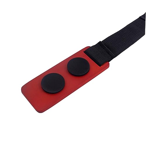 GALPADA Cello Slip End Pin Holder Wooden Anchor Rest with Strap Floor Protector for Cello Players Non Slip Stylish Design Black Red