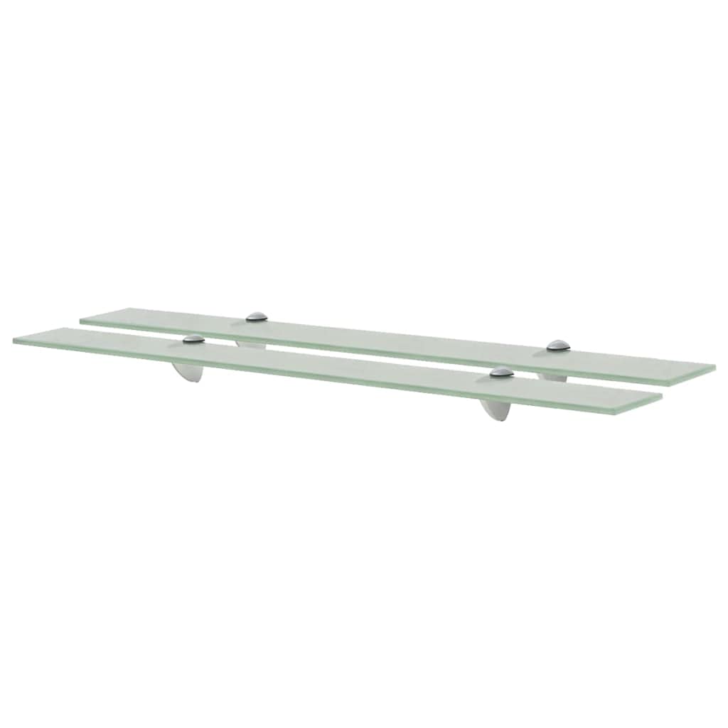 Estantería flotante de cristal 80 x 10 cm, juego de 2 unidades de tablero de pared de cristal flotante mate de 8 mm, cristal de seguridad de hasta 15 kg, para salón, baño, pasillo y
