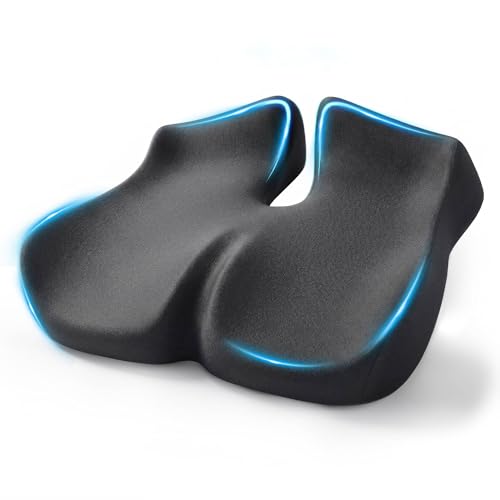 Extra Large Seat Cushion for Sciatica & Tailbone Pain – Pressure Relief Coccyx Cushion for Office...