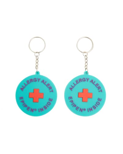 EpiPen Keychain: (Twin Pack) Allergy Alert Keyring