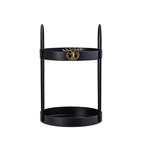 Estante de Maquillaje Estante Estante Giratorio de Almacenamiento, Estante de joyería, lápiz Labial, Caja de Acabado cosmético, Negro