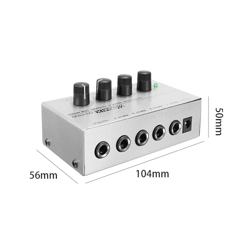 Mezclador de audio MX400 con 4 canales y mini adaptador analógico portátil para DJ y KTV 6