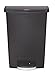 Rubbermaid Commercial Products Streamline Slim Step-On Plastic Trash Garbage Can 24 Gallon Black Hands-Free Garbage Can for Medical Waste in Hospitals/Lab/Emergency/Patient Rooms