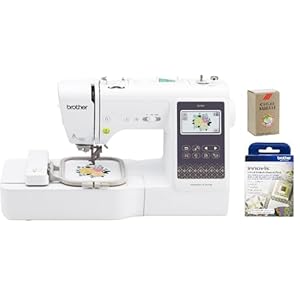 Brother SE700 Sewing and Embroidery Machine, SA5FTPKG 5-Foot Embellishment Pack and SAEMB7511 100-Piece 75/11 Embroidery Needles