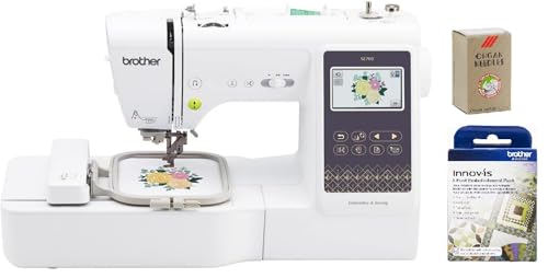 Brother SE700 Sewing and Embroidery Machine, SA5FTPKG 5-Foot Embellishment Pack and SAEMB7511 100-Piece 75/11 Embroidery Needles